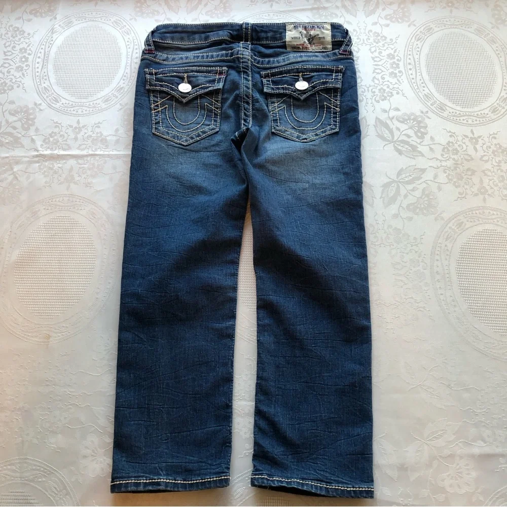 True Religion Girls Size 10 Blue Jeans Denim Pants Classic-Fit Straight-Leg